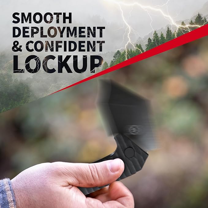 Off-Grid Knives - Raptor EDC Folding Knife with Tumbled Black D2 Steel, Grippy G10, Bearings, Deep Carry Left & Right, Hawkbill Tip, Stout Everyday Carry