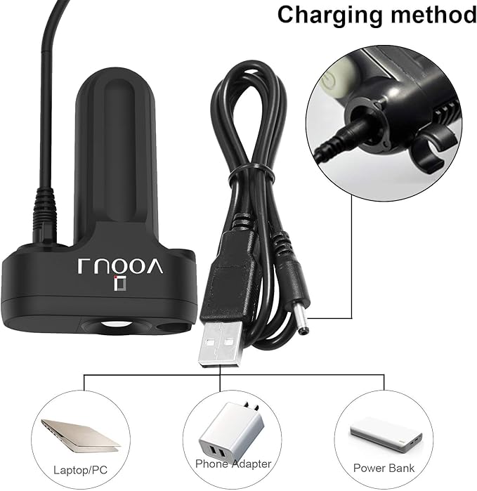 LUOOV [Upgraded] Portable Camping Shower,Compact Shower Pump with USB Rechargeable Battery, Handheld Outdoor Shower Head for Camping, Hiking, Traveling,w/3.7V Pump, 6-Ft Hose,Bidet Head