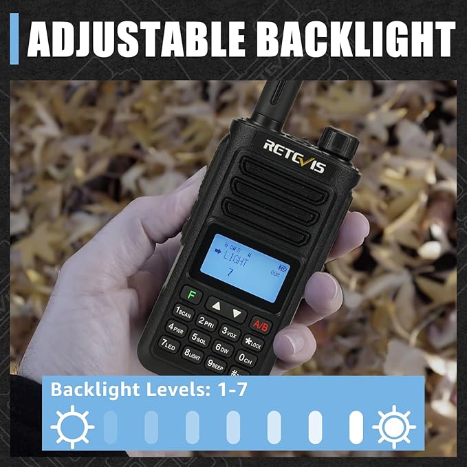 Retevis RA89 Ham Radio, 10W Dual Band Two Way Radio, 2500mAh USB-C Rechargeable Walkie Talkies, IP68 Waterproof Handheld Radio