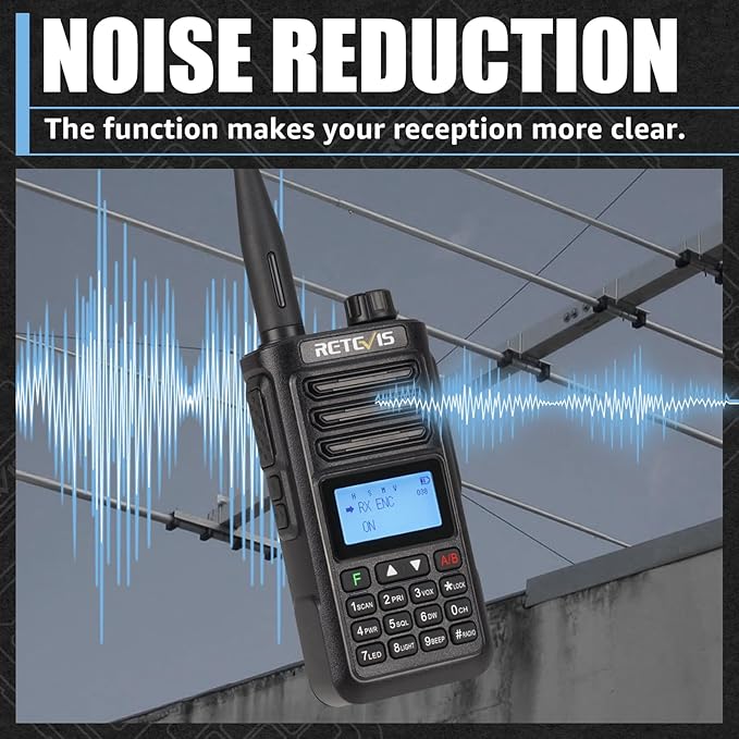 Retevis RA89 Ham Radio, 10W Dual Band Two Way Radio, 2500mAh USB-C Rechargeable Walkie Talkies, IP68 Waterproof Handheld Radio