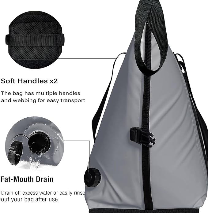 Buffalo Gear Insulated Fish Cooler - 27.5QT 58QT Waterproof Flat Bottom Bag, Leakproof and Fishing Kill Bag