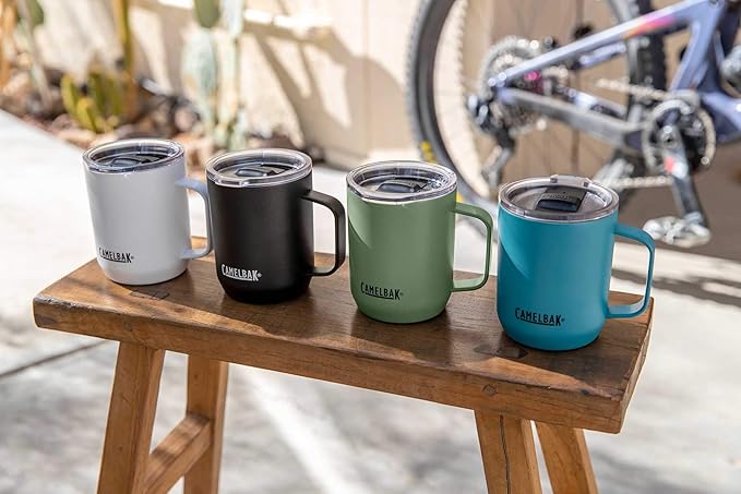 CamelBak Horizon 12oz Camp Mug - Insulated Stainless Steel - Tri-Mode Lid - Moss