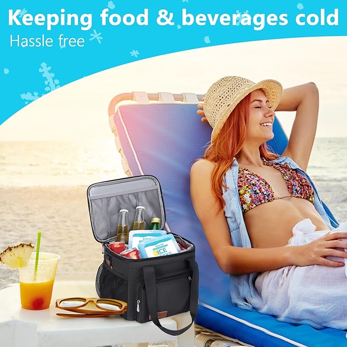 MIYCOO Ice Packs for Lunch Boxes & Lunch Bag - Quick Freeze Ice Pack Space Saving Freezer Packs - Reusable Slim Original Cool Pack - Cool Coolers Accessories for Beach, Camping and Fishing