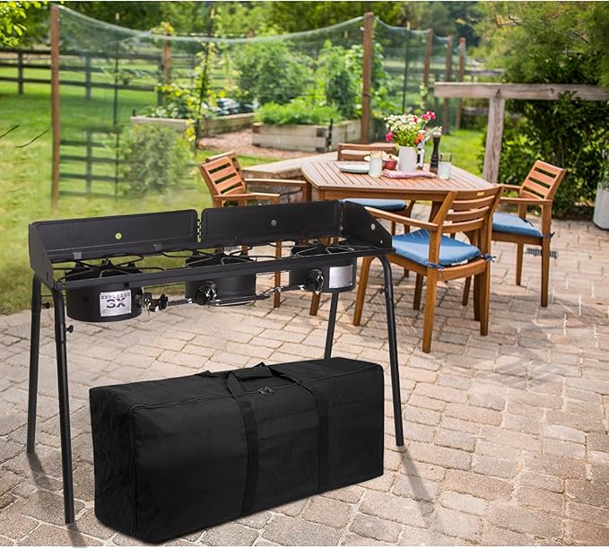 Stanbroil Carry Bag for Camp Chef 3 Burner Stoves and Other Camping Stoves, 40.5" x 17", Black