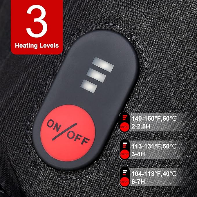 SAVIOR HEAT Heated Gloves Electric Rechargeable Battery Men Women 7.4V Heating Gloves Ski Motorcycle Work Snowboarding Hunting Hiking Camping Walking Arthritis Hands