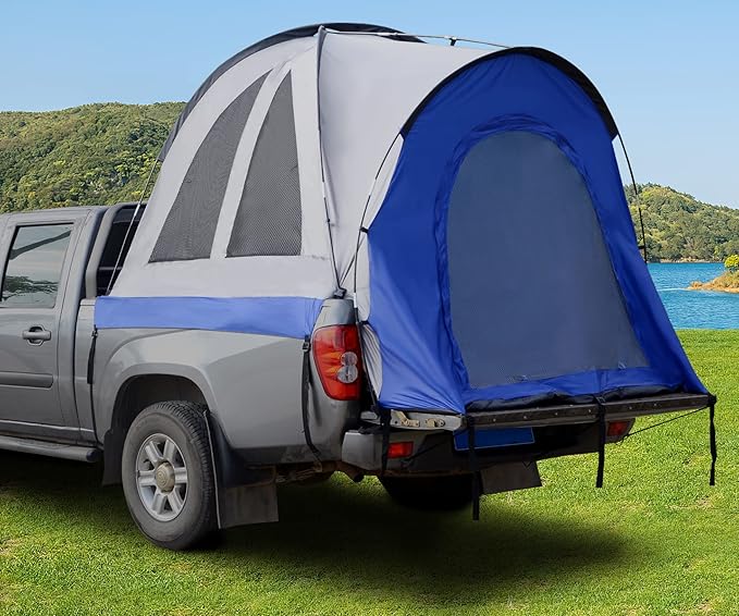 Hasika Truck Bed Tent for Camping 5-6.5 Foot with Floor Waterproof Double Layer Full Size Truck Short/Regular Bed