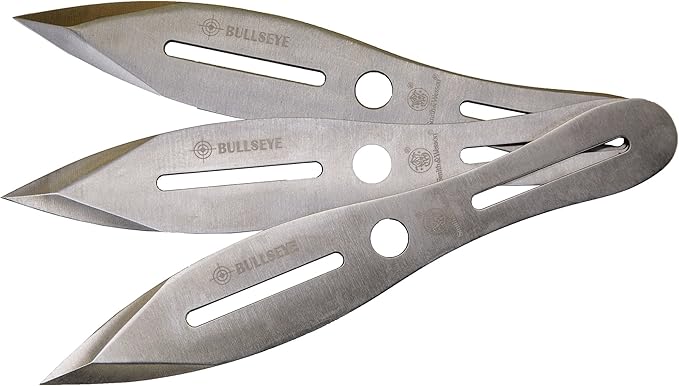 Smith & Wesson Bullseye Throwing Products with Full Tang Stainless Steel Design and Protective Nylon Sheaths for Recreation and Competition