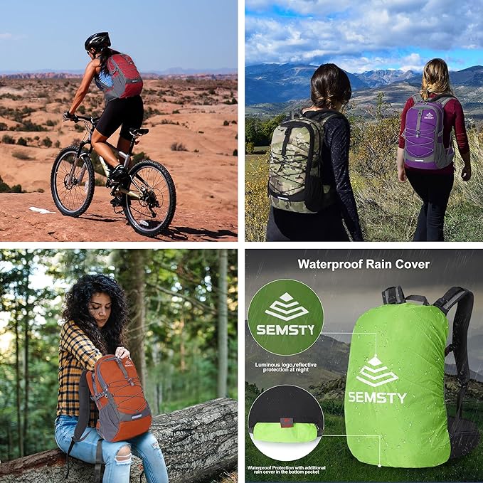 Hydration Backpack with 2L Water Bladder, Water Backpack, Insulated Hiking Backpack for Hiking Cycling Climbing Skiing